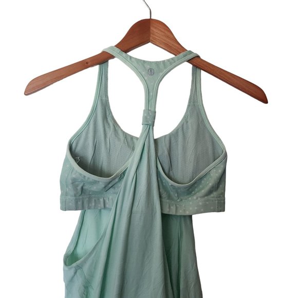 Lululemon Athletica Tank Top Size 6 Built in Bra Practice Freely Yoga Tank Fresh - Picture 12 of 14